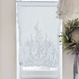 갤러리아 마메종 루아르 플라워 자수 창바란스 커튼-블루 (CBMV18-BLUE)