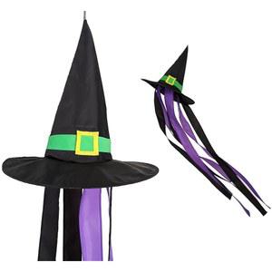 마드로나 브랜드 할로윈 마녀 모자 윈독 내구성 있는 야외 걸이 장식 마당 정원 파티오 홈 등 48인치