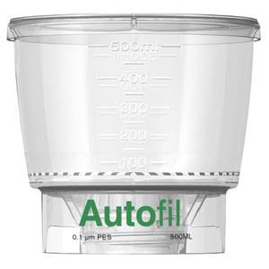 오토필 멸균 일회용 진공 병 상단 필터, 0.1um 마이코플라스마 제거 PES 멤브레인, 250mL, 24/CS