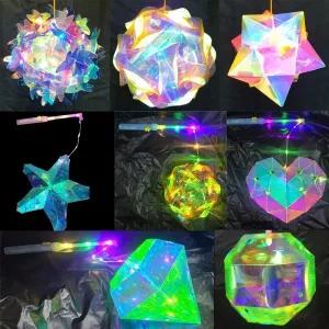 DIY 퍼즐램프 LED전구 무드등 호롱불 야광봉 조명소품 불빛축제 전등 등불축제 만들기 돌봄 학습 학교 미술수업 이벤트 프로포즈 크리스마스 인테리어 장식 소품