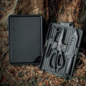 아와다 백패킹 캠핑 스텐 도마 칼 세트 조리 취사 커팅보드 가위 도구