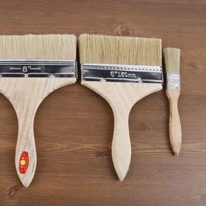 도장 페인트 브러쉬 나무 4호 붓 단단한 미술 도장페