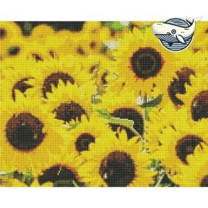 해바라기 캔버스 보석십자수 아트 벽장식