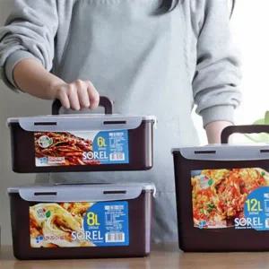 보관 용기 20리터 손잡이 김치냉장고 김치통 밀폐 용기 대용량 신선 냉장고 튼튼한 내구성 음식물 반찬통