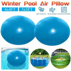 방한 라운드 에어 수영장 베개, 공기 주입식 겨울 커버 지상 4x4 피트