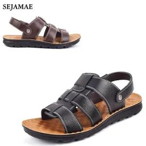 [세자매]천연가죽 남성샌들슬리퍼 발편한 캐주얼샌들