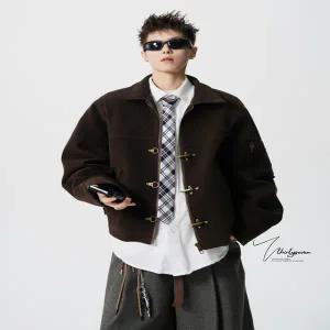 스웨이드 자켓 재킷 가죽 점퍼 세무 잠바 V37 미국 해체 항공기 버튼 숏 남성 가을 마이야르 하이 스트리트