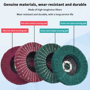 100/115/125mm 나일론 섬유 플랩 연마 휠 디스크 비직조 금속 목재 회전 앵글 그라인더용