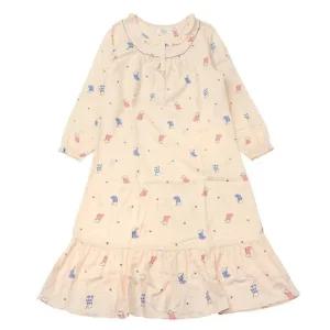 [갤러리아] [비비안]귀여운 고양이프린트 면기모 여성원피스잠옷(GW8873A CR)