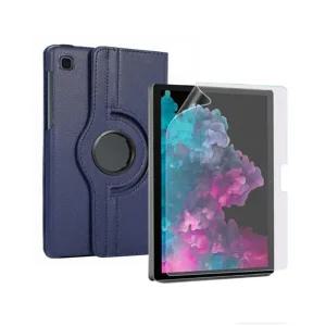 (빠른배송) 태블릿 케이스 회전 가죽 종이질감필름 탭S6 라이트 케이스+종이질감필름