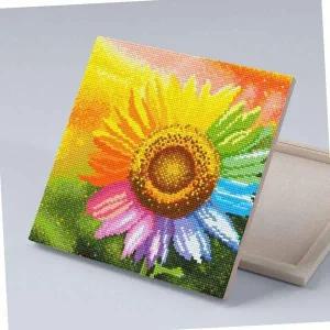 [골드스마일]비즈공예 DIY 보석십자수 무지개 해바라기 30x30