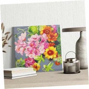 [골드스마일]비즈공예 DIY 보석십자수 만개한 꽃다발 30x30