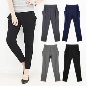 ONM 여성 바지 옆포켓 배기팬츠