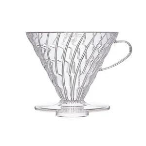 하리오 V60 커피 드리퍼 웨이브 투명 (VD-03T) 5-6인용