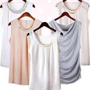 하얀비/정장롱조끼/쉬폰 민소매블라우스나시/폴라니트/레이스티셔츠/오피스룩/트렌드여성/하객패션100종