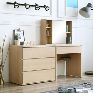 보루네오 하우스 아르메 미엘 와이드 3단 서랍장+수납 화장대