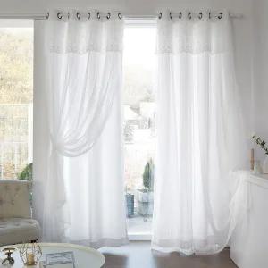 디망쉬 암막+레이스커튼 긴창 4장세트