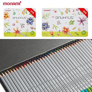 모나미 바우하우스 색연필 24색 36색 틴케이스 유성