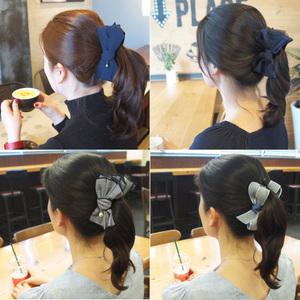 바나나핀 빠나나핀 헤어핀 머리핀 리본 머리삔 헤어삔