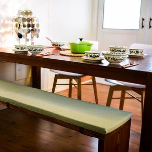 라텍스 벤치 의자 방석 식탁 롱 매트 긴 패드 쿠션