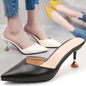 하트 포인트 힐 뮬 슬리퍼 블로퍼 럽힐8315