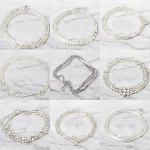 2mm 여자 남자 은목걸이줄 925 실버 체인 순은 목걸이