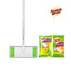 3M스카치브라이트 표준형 올터치 막대걸레+정전기포10매 물걸레포 1매