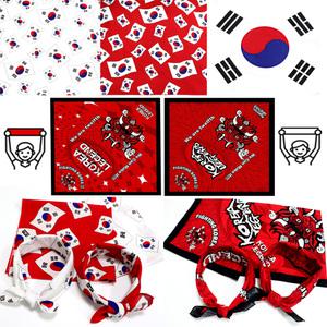 태극기손수건 응원손수건 붉은악마 두건 축구 스카프