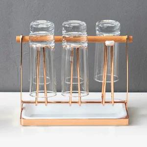 원목컵걸이 주방 컵거치대 식탁 컵건조대 싱크대 정리