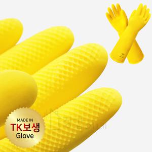 TK보생 공업용 고무장갑 맥스파워 10호 노랑 1켤레
