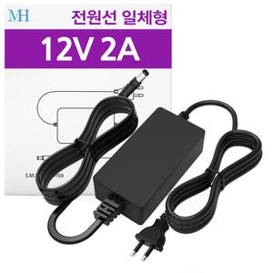 12V 2A 어댑터 (TY1200200ZImn)전원선일체형/가정용 DC 직류 전원장치 파워 서플라이 CCTV카메라용/12V2A