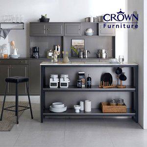 [크라운퍼니쳐]모던딘 대리석 메탈그레이 수납 아일랜드 홈바(사이즈 선택)