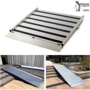 알루미늄 경사로 900-6단 (900x990 높이/150-200) 계단경사로 휠체어진입판 장애인시설 오름판 경사판 진입판