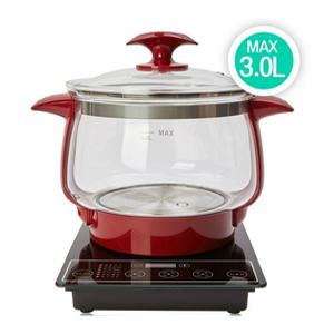 전기 무선 유리 약탕기 2L 3L 스텐 차망 보온 중탕기 한약 커피 티 분유 라면 홍삼 차 주전자 포트 제조기