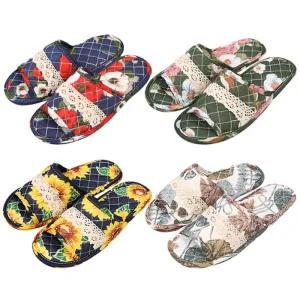 더블패드 썬플라워 면실내화 거실화 슬리퍼 덧신 거실용슬리퍼 실내화 순면 퀼트