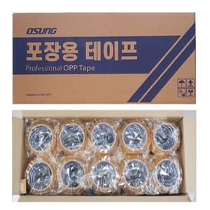 오성 OPP 박스테이프 투명 황색 (48mmX40m/48mmX50m) 10개