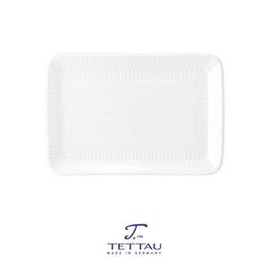 [테타우] 직사각 접시 18cm /아미나 화이트
