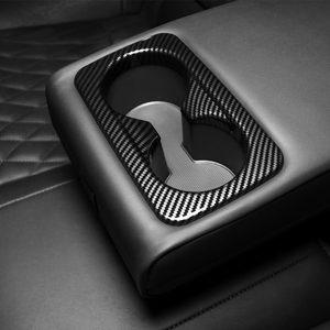 스팅어 카본 몰딩 2열 컵홀더 커버 튜닝용품