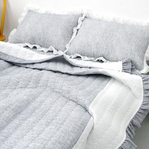 믹스 시어서커프릴 여름이불+침대패드+베개커버 침구세트 퀸 D/Q