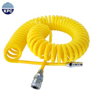 KPC 코일 에어호스(노랑) 8x5x5M / 카플러 콤프레샤 콤푸 컴프레셔 타카 에어건 에어호수 공구