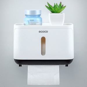 강력흡착 멀티 선반형 방수 휴지걸이 휴지케이스 욕실선반 화장실 주방