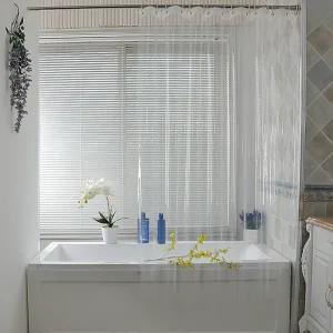 욕실 물튐방지 클린바쓰 투명 샤워커튼(180cmx200cm)