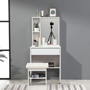 [우아미가구]스트론 600 화장대+600 수납거울 화이트