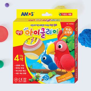 아모스 아이클레이 4색 랜덤발송 칼라 점토 만들기