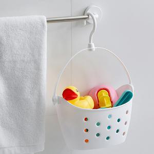 욕실 주방 후크 수납 바구니 물빠짐 바스켓 다용도 옷걸이 형 걸이 일체형 장난감 목욕 소품 무