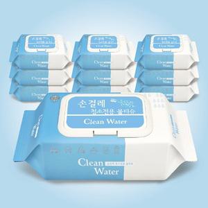 미엘 청소용 엠보싱물티슈 클린워터 대용량 80매X20팩