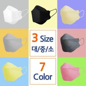 [KF94] 고품질 편한 마스크 100매 - 대중소 3사이즈 / 7색상