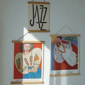 [갓샵]우드 행잉 액자 프레임 포스터 걸이 소형 [2색 A2 A3 A4 원목 자석 인테리어 족자 배너]