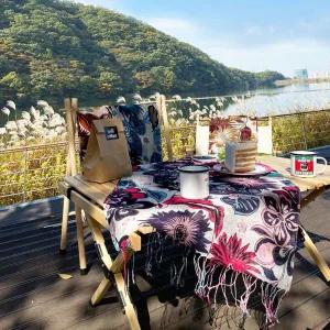 [대구백화점] [소브라노]피크닉 캠피크 빅플라워 린넨스카프(BJ-K19CP)