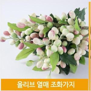 [셀러허브]가지 조화 올리브 열매 식물 라이트레드 소품 장식 (S7702545)